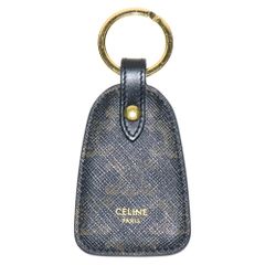 美品』CELINEキーリング トリオンキャンバス&カープスキン ブラック