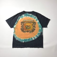 Sublime サブライム Tシャツ M ブラック 黒 タイダイ バンドTシャツ バンT ロックTシャツ アーティストTシャツ ストリート カジュアル 半袖 夏物 派手 総柄 古着 男子 女子 メンズ レディース ユニセックス