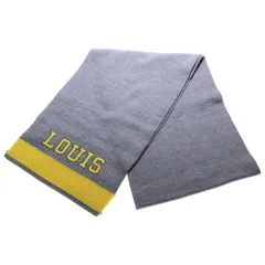 LOUIS VUITTON (ルイヴィトン) エシャルプ ルイ マフラー ストール グレー×イエロー M71230
