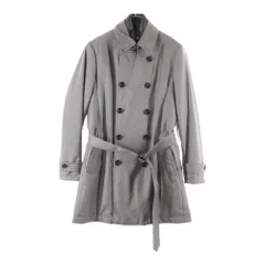 MOORER (ムーレー) MINOSSE-LL ミノッセ デタッチャブル スタンドカラー ダウン ウール トレンチ コート グレー/ベージュ