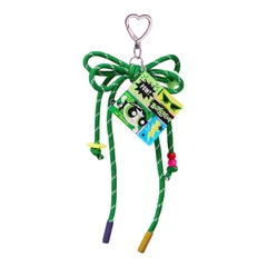 THE POWERPUFF GIRLS 　パワーパフガールズ　バターカップ　キーホルダー　緑　グリーン　バッグチャーム　キーチャーム　スクバキーホルダー　じゃらじゃらキーホルダー　可愛い　アメコミ　キャラクター　平成　レトロ　ギフト　プレゼント　海外製品　雑貨