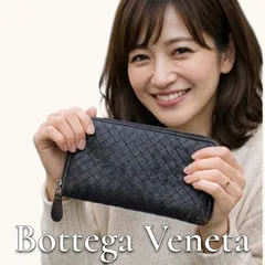 ボッテガヴェネタ BOTTEGA VENETA 長財布 ラウンドファスナー イントレチャート パープル レザー メンズ レディース ユニセックス