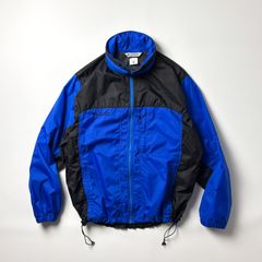 90s00sヴィンテージRUSSELLラッセルナイロンジャケット刺繍ブルーM古着