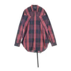 JULIUS (ユリウス) 18SS ANDOM PATTERN HARNESS SHIRT ランダムパターンハーネス付長袖チェックシャツ ブラック/レッド 617SHM1のサムネイル