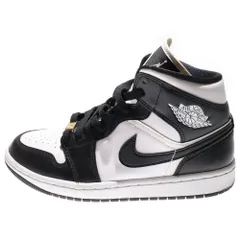 NIKE (ナイキ) Women's Air Jordan 1 Mid Black/White DV0991-101 ウィメンズ エアジョーダン1 ミッド ハイカットスニーカー シューズ US7.5/24.5cm レディース