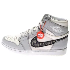 NIKE (ナイキ) DIOR AIR JORDAN 1 HIGH OG CN8607-002 ディオール エアジョーダン1 ハイカットスニーカー ホワイト/グレー US9.5/27.5cmのサムネイル