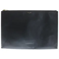 SAINT LAURENT PARIS (サンローランパリ) クラッチバッグ セカンドバッグ ケース ポーチ ブラック レザー 345277 ゴールド金具