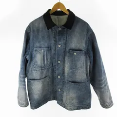 インヘリット INHERIT 25年製 カバーオール デニムジャケット 襟コーデュロイ インディゴ M 25-011-720-1170-3-0 上着