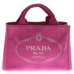 PRADA (プラダ) プラダ カナパ ミニ ハンドバッグ トートバッグ ピンク キャンパス BN2439 ゴールド金具