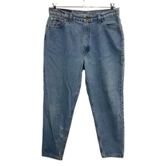 90s USA製 Levi's 521 デニムパンツ 18 MED ライトブルー リーバイス ジップアップ 95年製 紙タグ アメカジ ジーンズ 2603-417