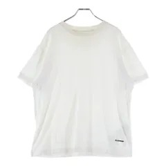 JIL SANDER (ジルサンダー) ラベルロゴ クルーネック 半袖Tシャツ カットソー ホワイト JPUU706530 MU248808