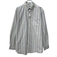 L.L.Bean 長袖 ストライプシャツ XL ホワイト エルエルビーン ボタンダウン 胸ポケット ストライプ柄 コットン100% 春秋物 a803-5968のサムネイル