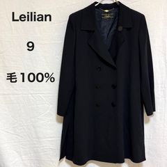 Leilian レリアン ナイロンコート ジャケット ネイビー 9サイズ M