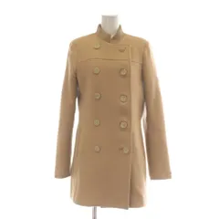 トミーヒルフィガー TOMMY HILFIGER コート XS ベージュ ウール混 スタンドカラー ダブルブレスト ミドル丈 /AU