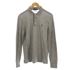 ポロ ラルフローレン POLO RALPH LAUREN ポロシャツ S グレー ポロカラー 長袖 ロゴ刺繍 /LP ■ECE003