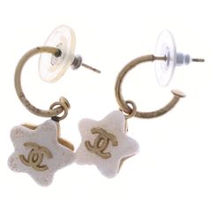 CHANEL シャネル ピアス ココマークスター ホワイト 03A MBZ910 - メルカリ