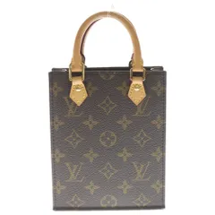 LOUIS VUITTON (ルイヴィトン) モノグラム プティット サックプラ 2WAYバッグ ミニバッグ ハンドバッグ ショルダーバッグ ブラウン レザー×PVC M81295 ゴールド金具