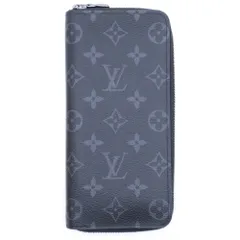 LOUIS VUITTON (ルイヴィトン) モノグラム エクリプス ジッピーウォレット ヴェルティカル ロングウォレット 長財布 ブラック ノワール PVCレザー M62295 シルバー金具