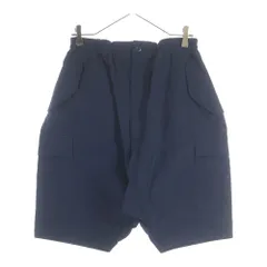 BLACK COMME des GARCONS (ブラックコムデギャルソン) 22SS 綿リップストップ ハーフ ショートパンツ ショーツ ネイビー WI-P022のサムネイル