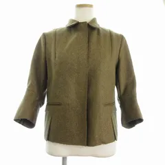 マルニ MARNI 美品 ジャケット ステンカラー 七分袖 アルパカ混 38 茶 ブラウン ■GY45のサムネイル