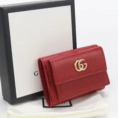 GUCCI グッチ コンパクトウォレット GGマーモント 523277 三折財布小銭入付き レザー【中古】 レディース