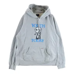NOAH (ノア) ×YOUTH OF TODAY コラボ ユースオブトゥデイ ロゴプリント プルオーバーパーカー スウェットフーディ グレーのサムネイル
