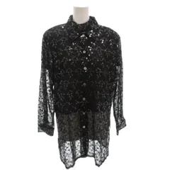 カルヴェン CARVEN アンサンブル シャツ ブラウス スパンコール 長袖 11 黒 ブラック /FF ■GY99のサムネイル
