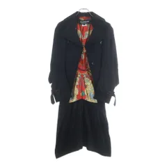 COMME des GARCONS (コムデギャルソン) 05AW 裏地デザインロング トレンチコート JQ-J010 ブラックのサムネイル