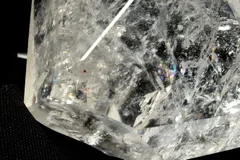 【１点物】浄化や魔除けに 本水晶クリスタル　76x71x44mm　原石ラフカット スフィア パワーストーン 天然石 _CG7350【宅急便】