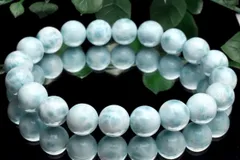 【１点物】美しい波模様 ラリマー　9.5mm　ブレスレット パワーストーン 天然石 _U9586