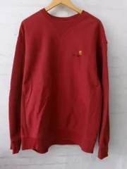 【中古】carhartt ｶｰﾊｰﾄ ﾌﾟﾙｵｰﾊﾞｰ ｽｳｪｯﾄ ﾛｺﾞ付き ﾚｯﾄﾞ XL 991845507