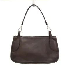 プラダ(Prada) ワンショルダーバッグ レディース レザー ハンドバッグ,ショルダーバッグ ダークブラウン