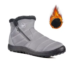 ショートブーツ レディース スノーシューズ ウィンターブーツ ミドル丈 防水 防寒 防滑 保暖 冬用 カジュアル 綿靴 雪靴 ボアブーツ 撥水 滑りにくい ユニセックス M0316-OWV7-1