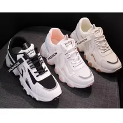 シューズ レディース スニーカー 厚底 スポーティ 運動 ランニング 履きやすい かわいい ピンク 韓国ファッション ファッション M0316-6J3P-1