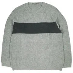 Y's for men ワイズ フォーメン 24AW 日本製 BLOCKING KNIT WITH ROUND NECK ブロッキングニット MO-K43-184 3 グレー セーター yohji yamamoto ヨウジヤマモト トップス g25864のサムネイル