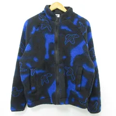 【三重本店】 中古 adidas Originals | アディダスオリジナルス ボアフリースジャケット シュムーフォイル フリースジャケット IX9018 ブラック×ブルー サイズ：M 【95】