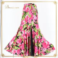 社交ダンス 衣装 スタンダード スカート レッスンウェア SEKINE セキネ 花柄 ブラック系 ピンク系 ホワイト系 グリーン系 花柄 黒 白 緑 上品 花柄スカート ダンスウェア フレア スカート 踊りやすい レディース 通勤 カジュアル 可愛い