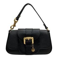 BURBERRY バーバリー ハラコワンショルダーバッグ ブラック ゴールド 