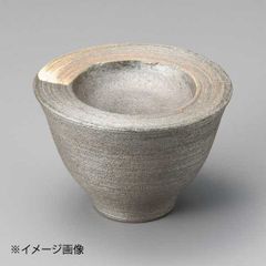 【新品】黒窯変刷毛目4.0高台皿(信楽焼)