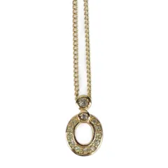 Christian Dior クリスチャンディオール ネックレス ネックレス - メタル ゴールド ラインストーン CDロゴ 