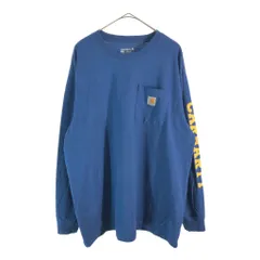 Carhartt カーハート 長袖ポケットＴシャツ ブルー(メンズ XL)中古 古着 X5330
