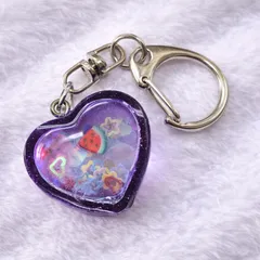 【キーホルダー】シャカシャカレジン ハート すいか 星  可愛い バッグチャーム ハンドメイド