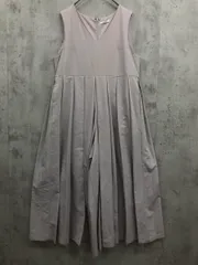 CLANE クラネ 12112-2221 Vネック ワイド ノースリーブ オールインワン size1/ライトグレー ■◆ レディース