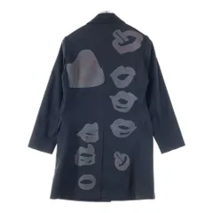 COMME des GARCONS (コムデギャルソン) ステンカラーコート バックプリント ブラック GC-04008S