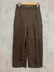 BEAUTY&YOUTH ビューティーアンドユース 1614-199-5277 バックゴムクロップドテーパード パンツ sizeS/茶 ■◆ レディース