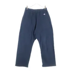 CHAMPION (チャンピオン) REVERSE WEAVE リバースウィーブ ワンポイントロゴ刺繍 ワイドスウェットパンツ ブラック C8-A214のサムネイル