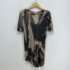 HELMUT LANG ヘルムートラング 16-0301001 ピクセルプリント SCP NK TEE 総柄 シアー 半袖Tシャツ カットソー レーヨン S 10132634のサムネイル