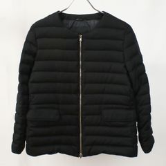 美品 malo ジャンパー カシミヤ 中綿 ロゴジップ リブ 黒 イタリア製 