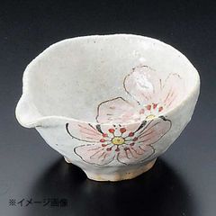 【新品】粉引彩花片口小付(ピンク)