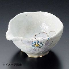 【新品】粉引彩花片口小付(紫)